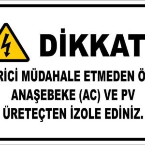 Uyarı Levhası Model:35