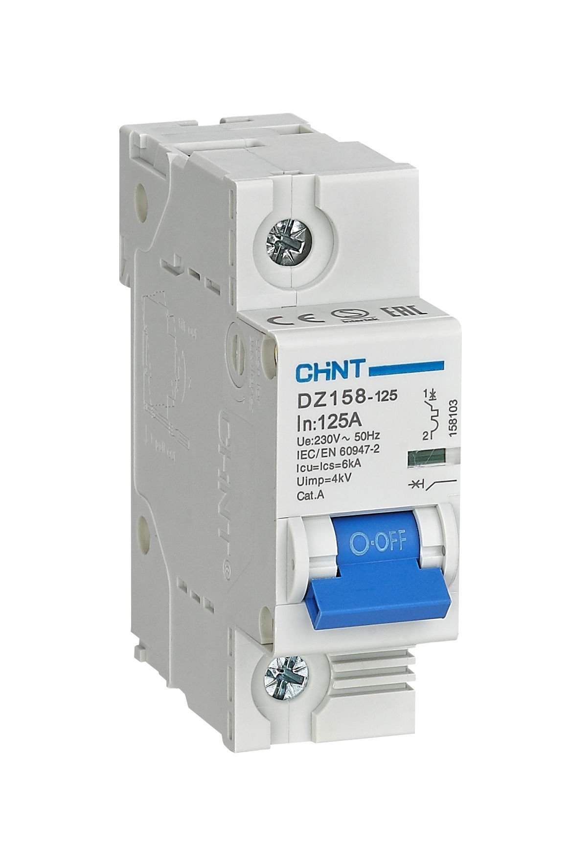 Chint (158107) DZ158 Serisi / 1 Kutuplu 10kA / C tipi 125A Otomatik Sigorta