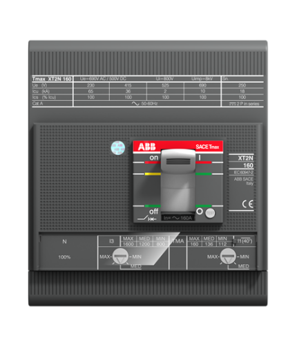 ABB 1SDA067577R1 XT2S 160 TMA 63-630 4p F F               (4x63A 50kA Ayar Sahalı Şalter)