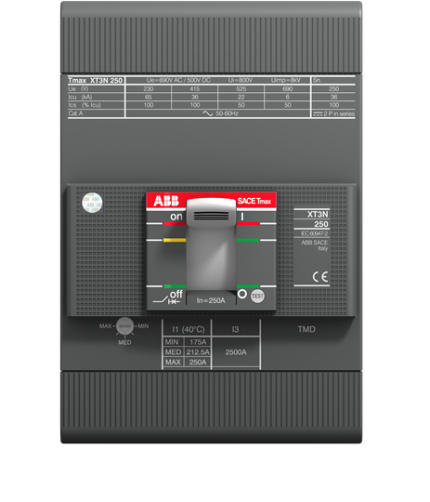 ABB 1SDA068058R1 XT3N 250 TMD 200-2000 3p F F             (3x200A 36kA Ayar Sahalı Şalter)