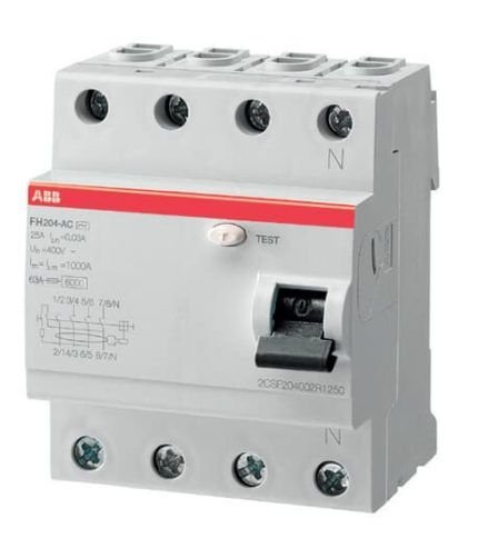 ABB 2CSF204004R1630 FH204 AC-63/0.03 (4x63A 30mA Kaçak Akım Koruma Rölesi)
