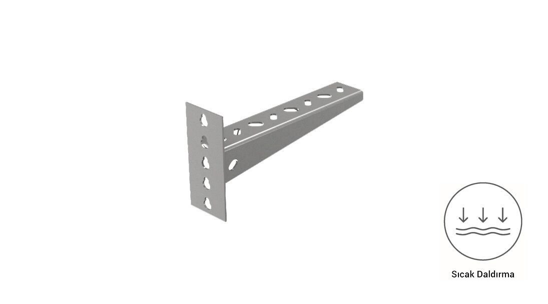 EAE ETS-D 200 - Duvar Tipi Kanal Taşıyıcı (2mm) - Sıcak Daldırma
