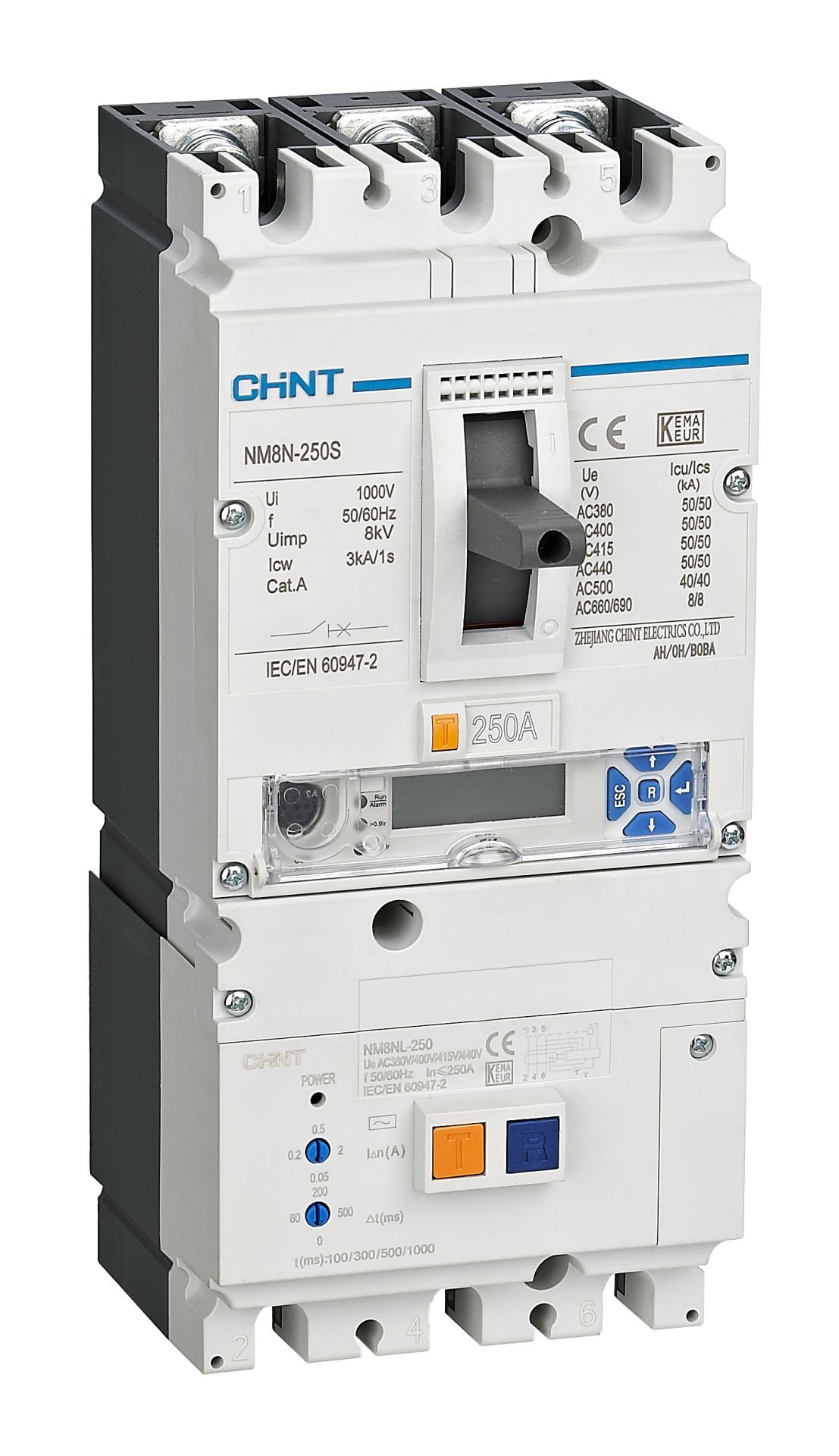 Chint (367773) NM8N-250HVS 3 Kutuplu 80A Yüksek Gerilim 50 kA (800 VAC) - 30 kA (1000 VAC) - 10 kA (1150 VAC) Termik Manyetik Ayarlı Devre Kesici