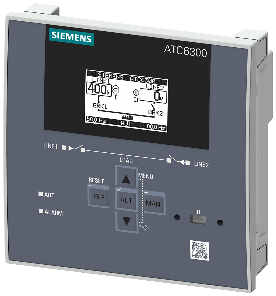 Siemens 3KC9000-8TL40 SENTRON ATC 6300 OTOMATİK ŞEBEKE JENERATÖR KUMANDA CİHAZI