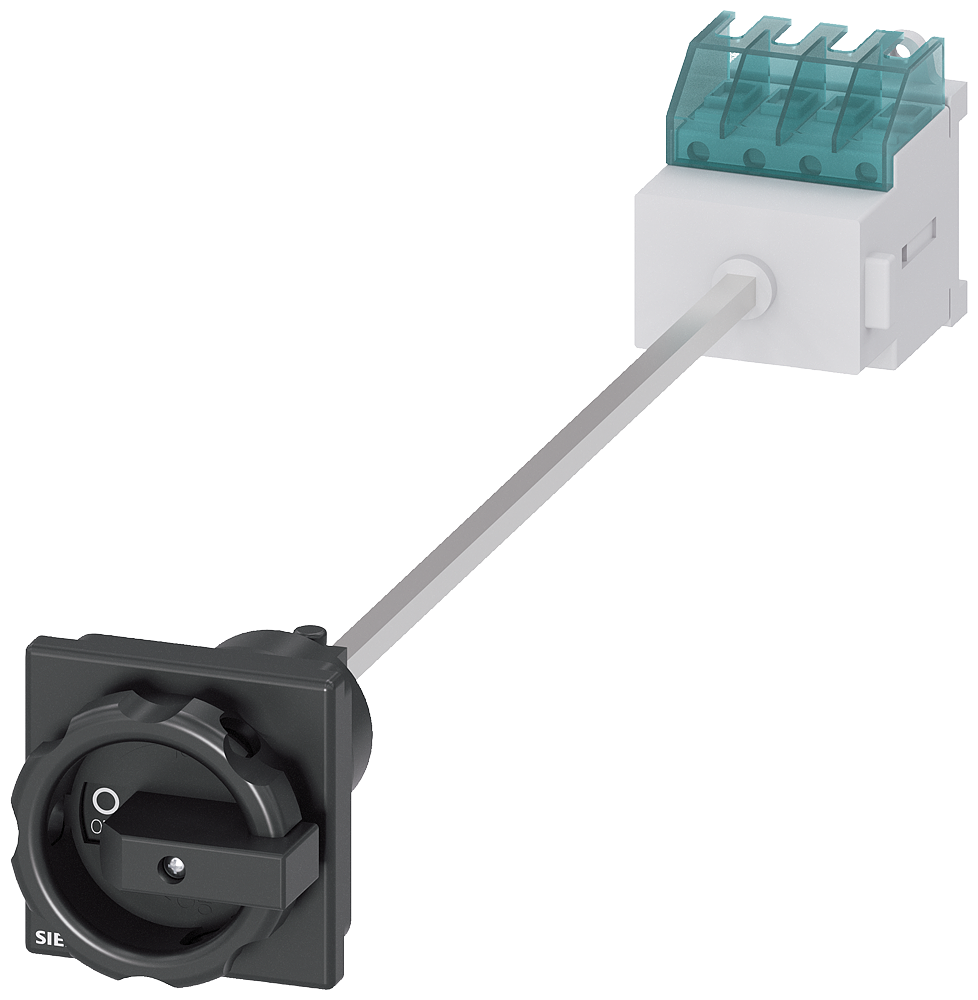 Siemens 3LD2013-1TL51 ACİL STOP ŞALTERLERİ TAHRİK KOLU SİYAH, DİPTEN TESPİTLİ, KİLİTLEMELİ, KAPI BAĞLANTILI,  A 16  7,5 KW 3+N