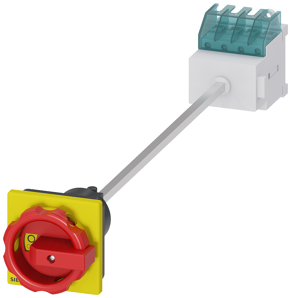 Siemens 3LD2013-1TL53 ACİL STOP ŞALTERLERİ TAHRİK KOLU SARI/KIRMIZI, DİPTEN TESPİTLİ, KİLİTLEMELİ, KAPI BAĞLANTILI,  A 16  7,5 KW 3+N