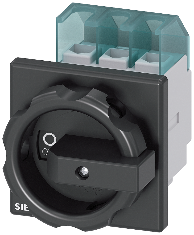 Siemens 3LD2103-0TK51 ACİL STOP ŞALTERLERİ, ÖNDEN TESPİTLİ TAHRİK KOLU SİYAH,   A 25  9,5 KW