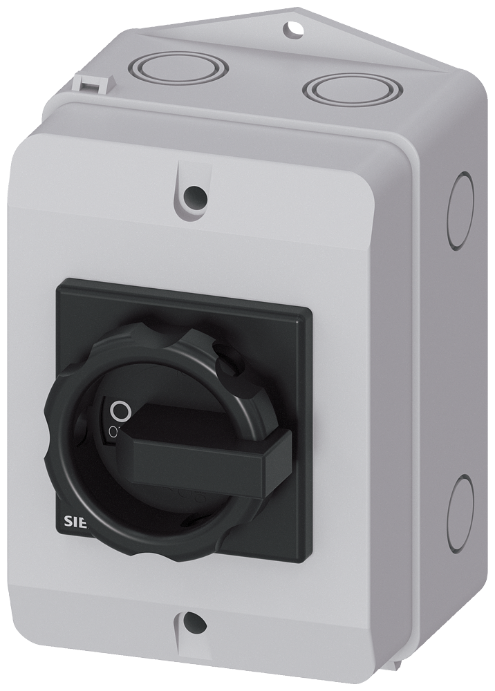 Siemens 3LD2264-0TB51 3LD2 KUTULU TİPLER, IP65, TAHRİK KOLU SİYAH, 32A, 11,5 KW
