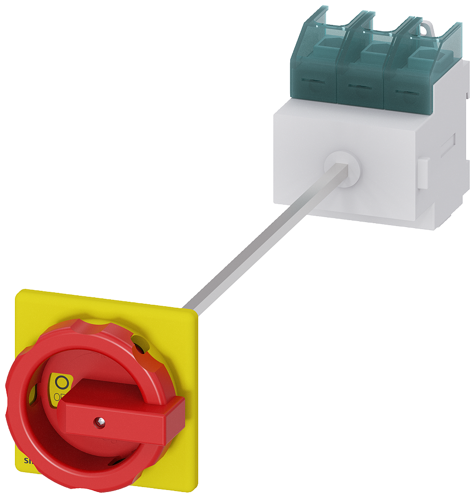 Siemens 3LD2814-0TK53 ACİL STOP ŞALTERLERİ TAHRİK KOLU SARI/KIRMIZI, DİPTEN TESPİTLİ, KİLİTLEMELİ, KAPI BAĞLANTILI,  A125  45 KW