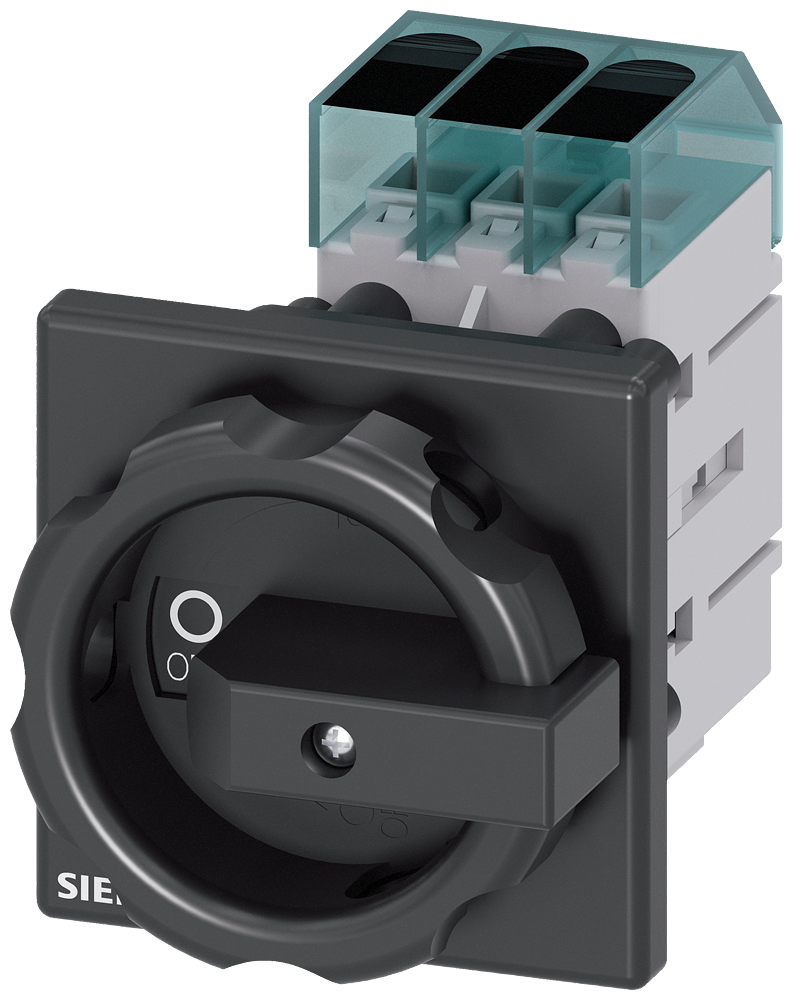 Siemens 3LD3054-0TK51 3LD3 ACİL STOP ŞALTERİ, ÖNDEN TESPİTLİ TAHRİK KOLU SİYAH, 16A 7,5 KW