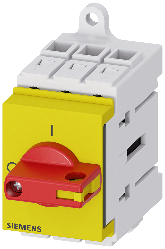 Siemens 3LD3130-0TK13 3LD3 ACİL STOP ŞALTERLERİ, RAYA/PANOYA MONTE EDİLEBİLİR TAHRİK KOLU, SARI/KIRMIZI 25A  9 KW