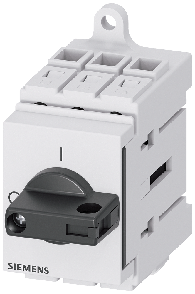 Siemens 3LD3230-0TK11 3LD3 ACİL STOP ŞALTERLERİ, RAYA/PANOYA MONTE EDİLEBİLİR TAHRİK KOLU, SİYAH 32A 11,5 KW