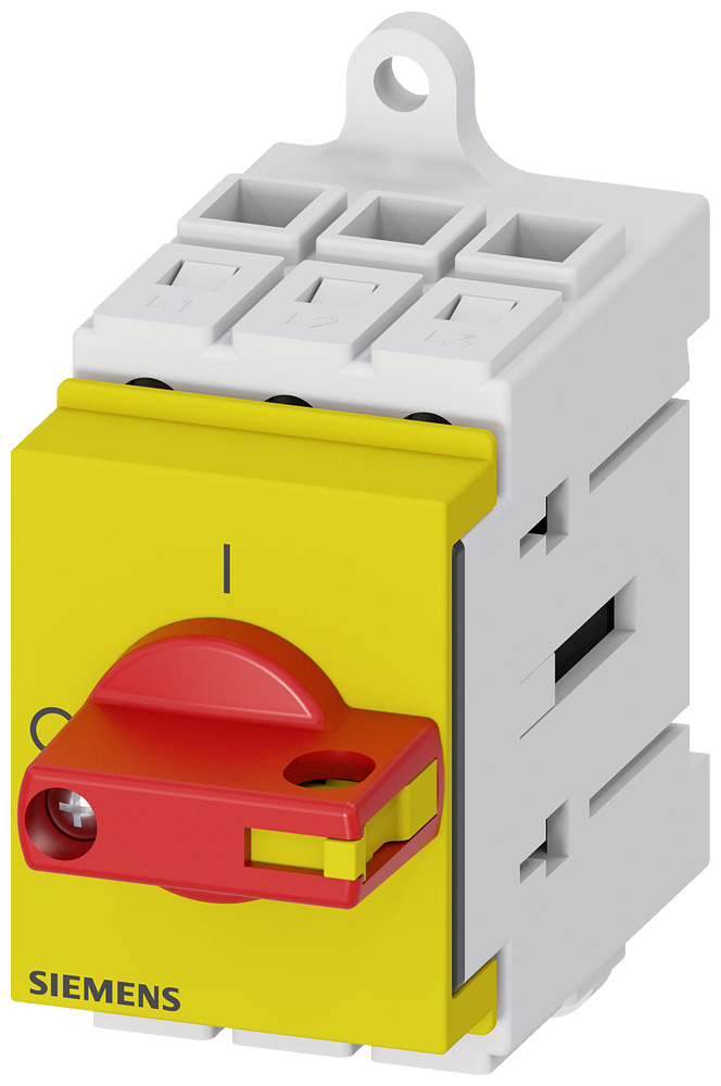 Siemens 3LD3230-0TK13 3LD3 ACİL STOP ŞALTERLERİ, RAYA/PANOYA MONTE EDİLEBİLİR TAHRİK KOLU, SARI/KIRMIZI 32A 11,5 KW