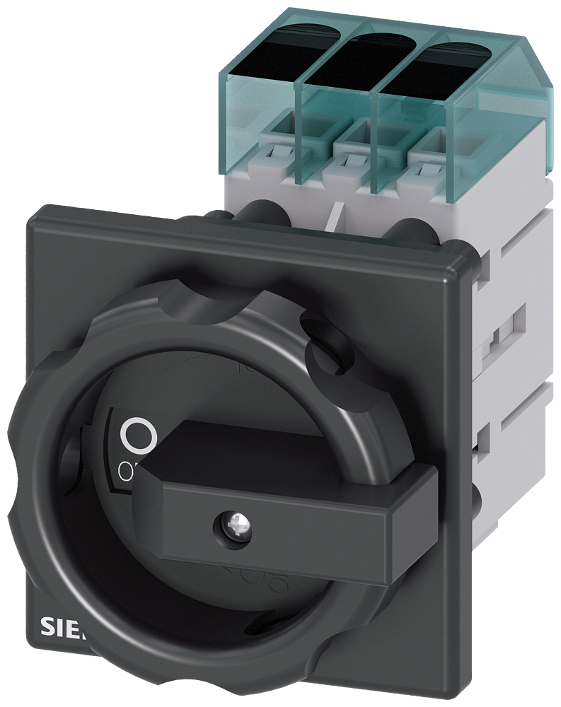 Siemens 3LD3354-0TK51 3LD3 ACİL STOP ŞALTERİ, ÖNDEN TESPİTLİ TAHRİK KOLU SİYAH, 40A 15 KW