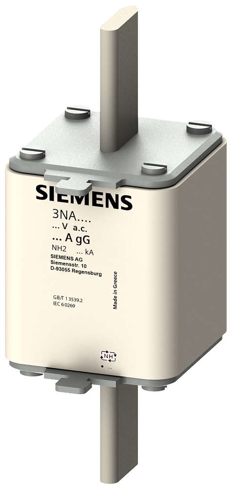 Siemens 3NA3252 STEATİT(SERAMİK) GÖVDELİ NH-BIÇAKLI SİGORTA BUŞONU; 315A; BOY 2; GENİŞLİK 57.8mm