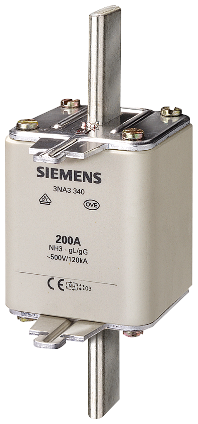 Siemens 3NA3365 STEATİT(SERAMİK) GÖVDELİ NH-BIÇAKLI SİGORTA BUŞONU; 500A; BOY 3; GENİŞLİK 71.2mm