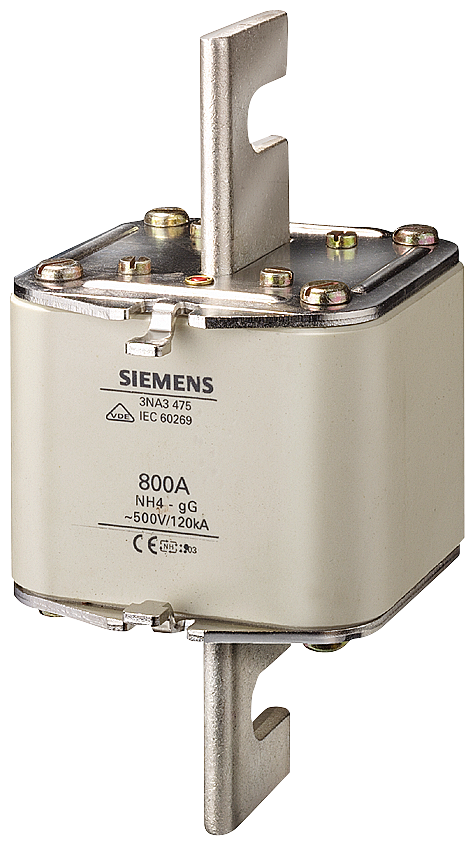 Siemens 3NA3482 STEATİT(SERAMİK) GÖVDELİ NH-BIÇAKLI SİGORTA BUŞONU; 1250A; BOY 4; GENİŞLİK 101.8mm