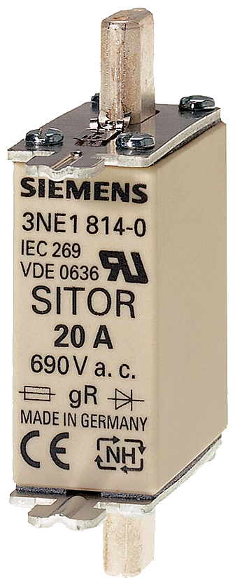 Siemens 3NE1802-0 SITOR SİGORTA; 690V AC; gR/gS; 40A; BOY:000