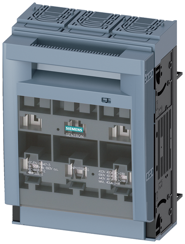 Siemens 3NP1153-1BC10 3NP1 SERİSİ NH-BIÇAKLI SİGORTALI YÜK KESİCİLERİ, 60MM BARA SİSTEMLERİNE TAKILABİLEN TİP, ÜSTTEN VEYA ALTTAN YASSI BAĞLANTI, 400A, BOY:1 VE 1