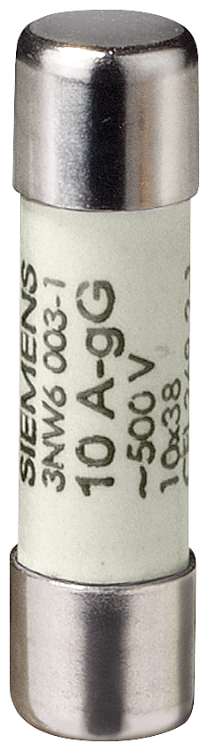 Siemens 3NW6002-1 SİLİNDİRİK SİGORTA (KARTUŞ SİGORTA); 10X38mm; 2 A
