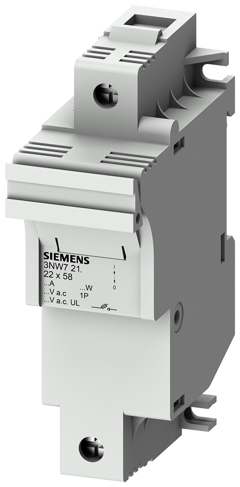 Siemens 3NW7211 SİLİNDİRİK SİGORTA YUVASI (KARTUŞ SİGORTA YUVASI); 22X58mm; 1 KUTUP; 100 A