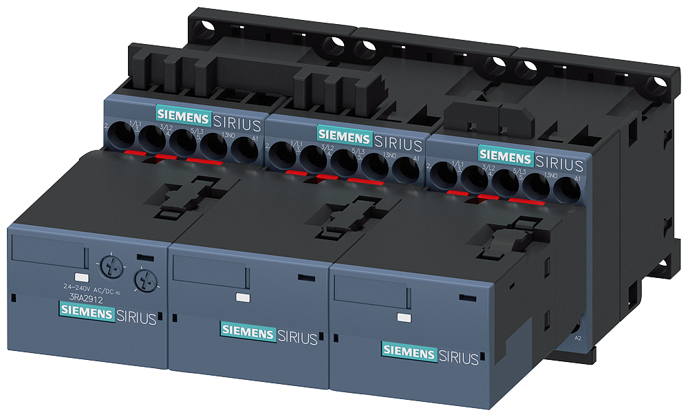 Siemens 3RA2417-8XF31-1AP0 KOMPLE MONTAJLI YILDIZ ÜÇGEN KOMBİNASYONLARI; 11KW; 25A; S00