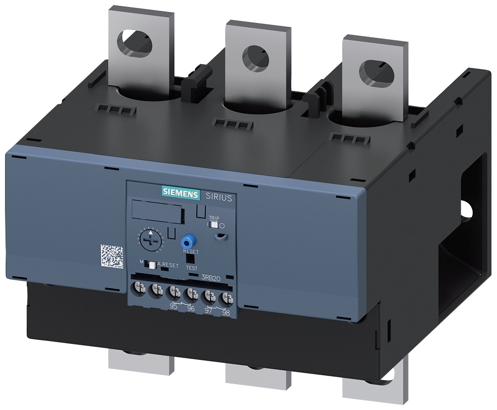 Siemens 3RB2066-1MC2 SIRIUS ELEKTRONİK AŞIRI AKIM RÖLESİ;  160-630A; CLASS 10 ÇALIŞMA SINIFI; 1NO+1NC Y.KONTAK; TEST FONKSİYONU; EL/OTOMATİK; UZAKTAN RESET; KONUM GÖSTERGESİ; KENDİNDEN BESLEMELİ; RAYA MONTAJ; FAZDAKİ DÜŞME VE ASİMETRİYE DUYARLI; 10SN'YE K