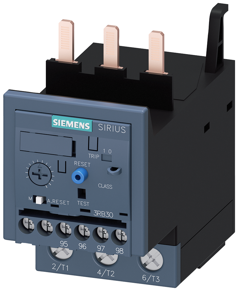 Siemens 3RB3036-1UB0 SIRIUS ELEKTRONİK AŞIRI AKIM RÖLESİ;  12;5-50A; CLASS 10 ÇALIŞMA SINIFI; 1NO+1NC Y. KONTAK; TEST FONKSİYONU; EL/OTOMATİK; UZAKTAN RESET; KONUM GÖSTERGESİ; KENDİNDEN BESLEMELİ; RAYA MONTAJ; FAZDAKİ DÜŞME VE ASİMETRİYE DUYARLI; 10SN'YE