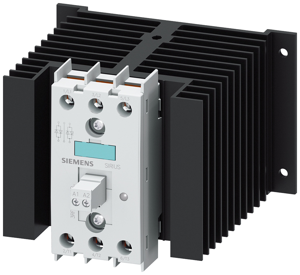 Siemens 3RF2450-1AB55 ÜÇ FAZLI YARI İLETKEN KONTAKTÖRLER SIRIUS SC; İKİ FAZDAN KONTROLLÜ TİPLER; İŞLETME GERİLİMİ 48-600V; KUMANDA GERİLİMİ 230V AC; 50A