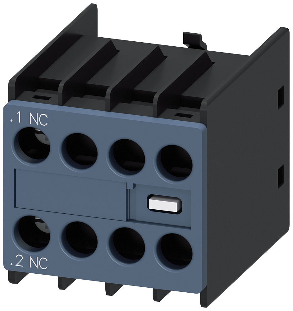 Siemens 3RH2911-1HA01 Yardımcı kontak bloğu, önde, 1 NC, .1/.2, --/--, --/--, --/--, akım yolu: 1 NC, --, --, --, vidalı terminal, 3RT2 kontaktörleri ve 3RH2 kontaktör röleleri için