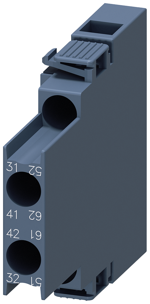 Siemens 3RH2921-1DA02 Yardımcı kontak bloğu, yana montaj, 2 NC, solda: 51/52, 61/62, sağda: 31/32, 41/42, akım yolu: 1 NC, 1 NC, vidalı terminal, 3RT2 kontaktörleri ve 3RH2 kontaktör röleleri için