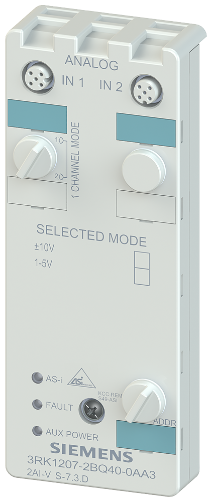 Siemens 3RK1207-2BQ40-0AA3 AS-I K60 Slave 2AI - ± 10 V / 1..5 V