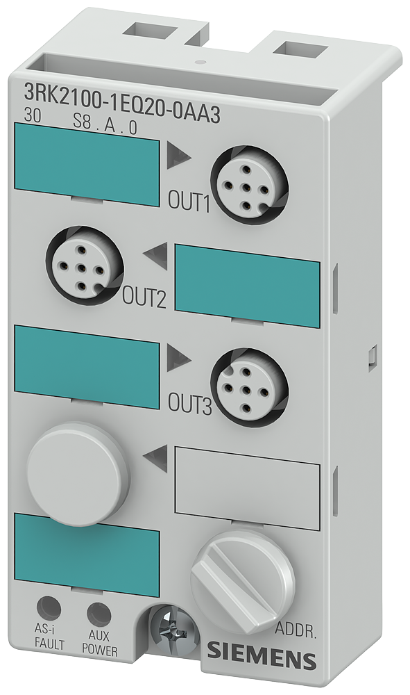 Siemens 3RK2100-1EQ20-0AA3 AS-I K45 Slave - 3DO (1A)