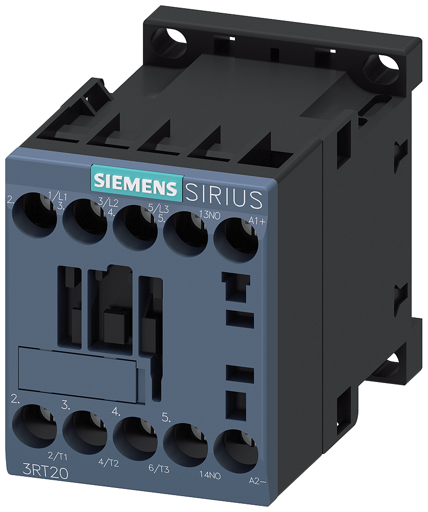 Siemens 3RT2017-1BW41 Güç kontaktörü, AC-3e/AC-3, 12 A, 5,5 kW / 400 V, 3 kutuplu, 48 V DC, yardımcı kontaklar: 1 NO, vidalı terminal, boyut: S00