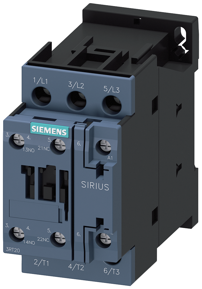 Siemens 3RT2024-1AH00 Güç kontaktörü, AC-3e/AC-3, 12 A, 5,5 kW / 400 V, 3 kutuplu, 48 V AC, 50 Hz, yardımcı kontaklar: 1 NO + 1 NC, vidalı terminal, boyut: S0