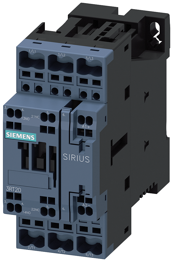 Siemens 3RT2027-2BB40 Güç kontaktörü, AC-3e/AC-3, 32 A, 15 kW / 400 V, 3 kutuplu, 24 V DC, yardımcı kontaklar: 1 NO + 1 NC, yaylı terminal, boyut: S0