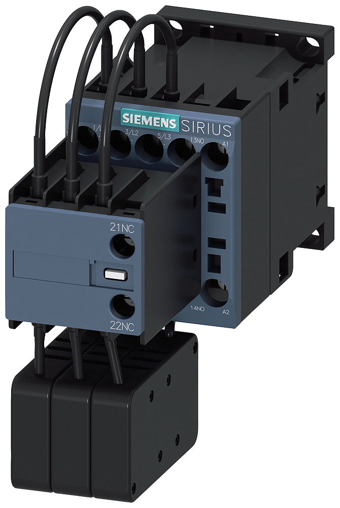 Siemens 3RT2617-1AP03 3RT2 SERİSİ KONDANSATÖR KONTAKTÖRÜ, 400 V AC, 0..12,5kVAR, 1NO+1NC, BOY S00