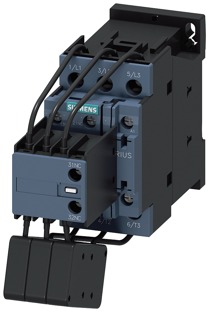 Siemens 3RT2627-1AP05 3RT2 SERİSİ KONDANSATÖR KONTAKTÖRÜ, 400 V AC, 8..25kVAR, 1NO+2NC, BOY S0