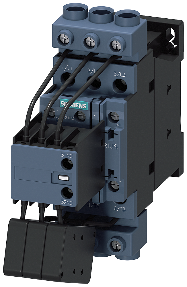 Siemens 3RT2628-1AP05 3RT2 SERİSİ KONDANSATÖR KONTAKTÖRÜ, 400 V AC, 11..33kVAR, 1NO+2NC, BOY S0