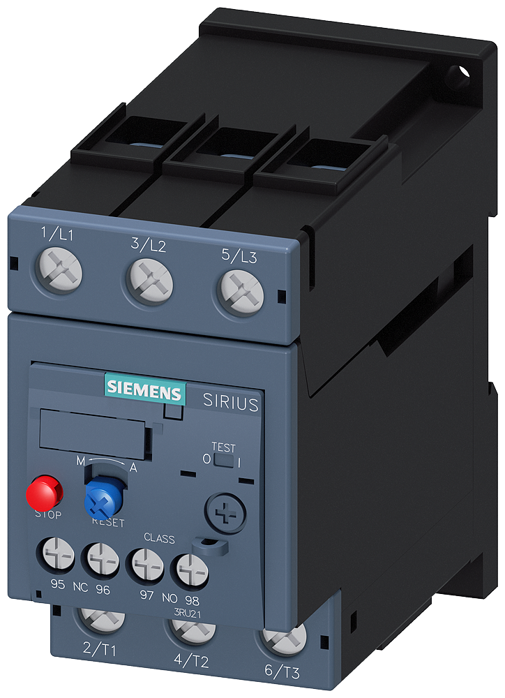 Siemens 3RU2136-4KB1 3RU2 SIRIUS TERMİK RÖLE; FAZ KORUMALI; 1NO+1NC YARDIMCI KONTAKLI 62-73A;  BOY S2 ( RAYA MONTAJLI )