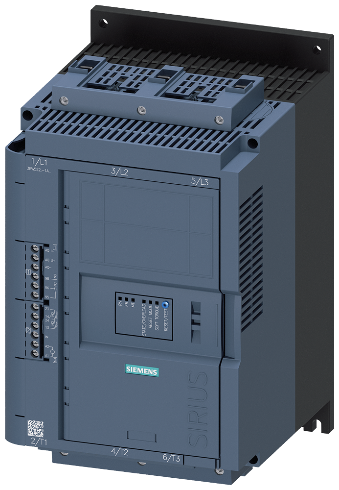 Siemens 3RW5226-1AC14 SIRIUS yumuşak yol verici 200-480 V 77 A, 37kW/400 V, 110-250 V AC vidalı bağlantı, analog çıkışlı