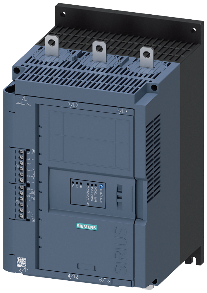Siemens 3RW5236-6AC14 SIRIUS yumuşak yol verici 200-480 V 171 A, 90kW/400 V, 110-250 V AC vidalı bağlantı, analog çıkışlı