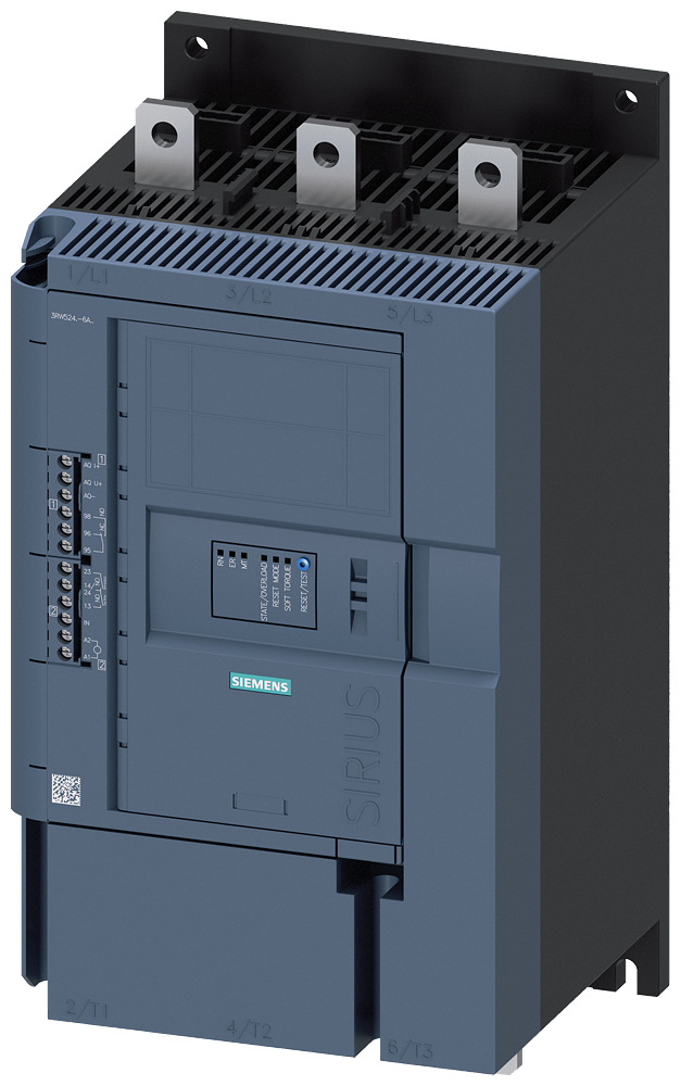 Siemens 3RW5244-6AC14 SIRIUS yumuşak yol verici 200-480 V 250 A, 132kW/400 V, 110-250 V AC vidalı bağlantı, analog çıkışlı