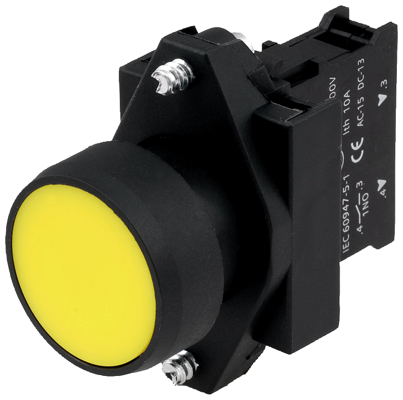 Siemens 3SB6110-0AB10-1BA0 Komple Yay Dönüşlü Butonlar Plastik Siyah 1NO