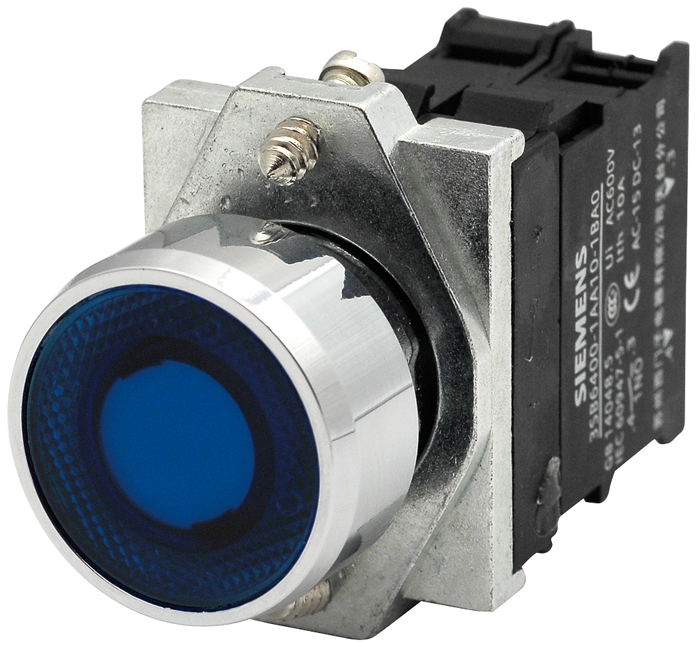 Siemens 3SB6160-4AL11-1NA0 Komple Kilitli Mandal Butonlar Metal Kalıcı 1-0-2 1NO/1NO