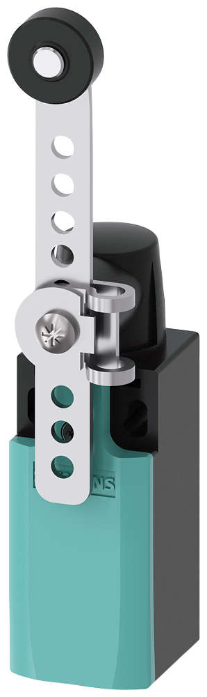 Siemens 3SE5212-0CK60 SIRIUS STANDART NİHAYET ŞALTERİ 3SE5212 SERİSİ, 1NO+1NC, 31mm, METAL MUHAFAZALI, Kol uzunlu¤u ayarlanabilir (delikli) sağ-sol plastik makara (19 mm çap) tahrikli