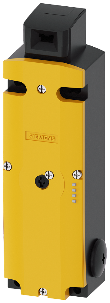 Siemens 3SE5312-1SD11 SIRIUS 3SE5 - Mekanik Kilitlemeli Emniyet Şalteri: 24VDC Bobini Enerjilendiğinde  Kilidini Açar,  360 Derece Döner Kafa, 1NO / 2NC + 1NO/2NC, Metal Gövde, 2600N Tutma Kuvveti, 2LED'li 24VDC, Önden Tornavida ile Bobin Kilidini Açma