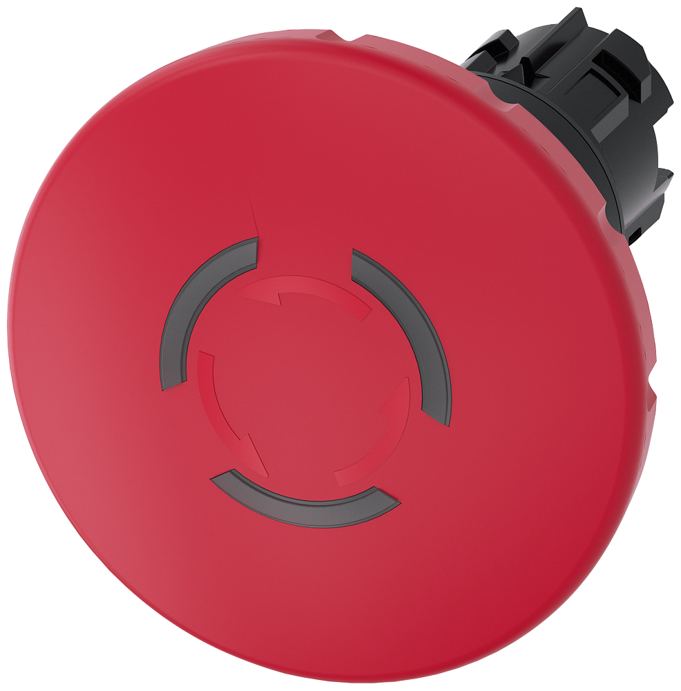 Siemens 3SU1001-1JB20-0AA0 Sirius ACT Plastik Çevir-Kur, ışıklı 60 mm Acil Stop Mantar Butonlar