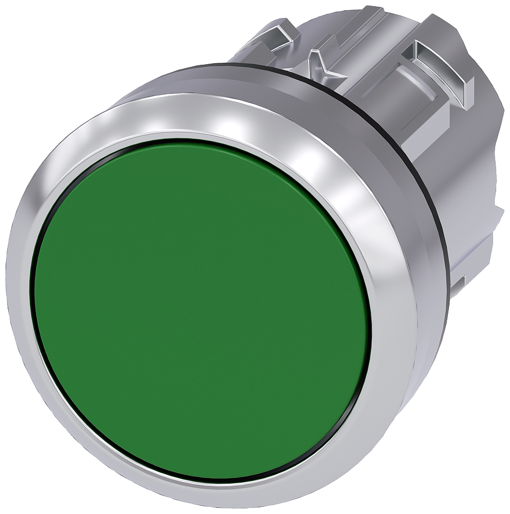 Siemens 3SU1050-0AB40-0AA0 Yay Dönüşlü Metal Buton Kafası yeşil