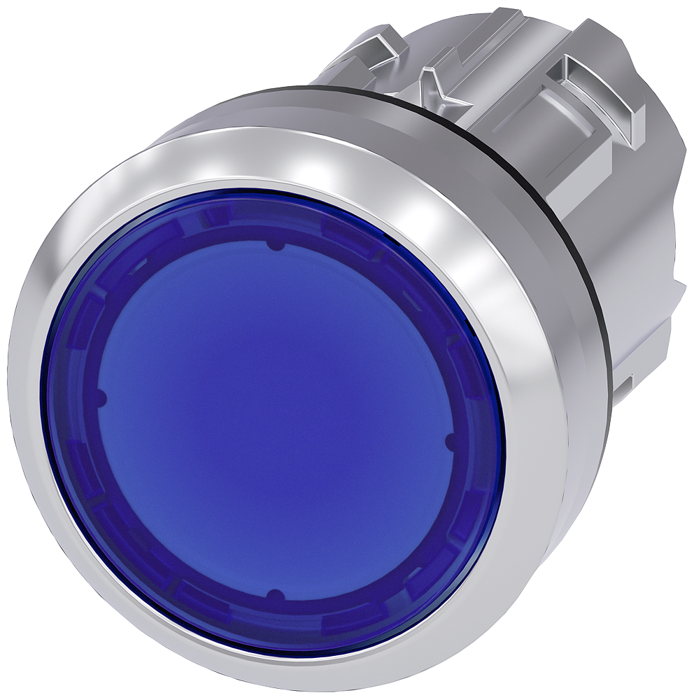 Siemens 3SU1051-0AB50-0AA0 Işıklandırılabilir Yay Dönüşlü Metal Buton Kafası mavi